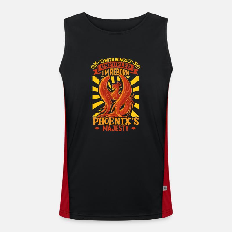 Phoenix Bird Mythical Creatures Men's Functional Contrast Tank Top 