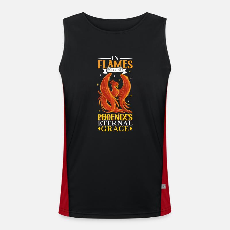 Phoenix Bird Mythical Creatures Men's Functional Contrast Tank Top 