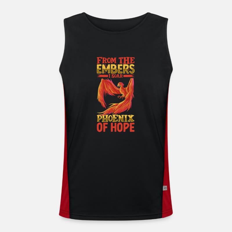 Phoenix Bird Mythical Creatures Men's Functional Contrast Tank Top 