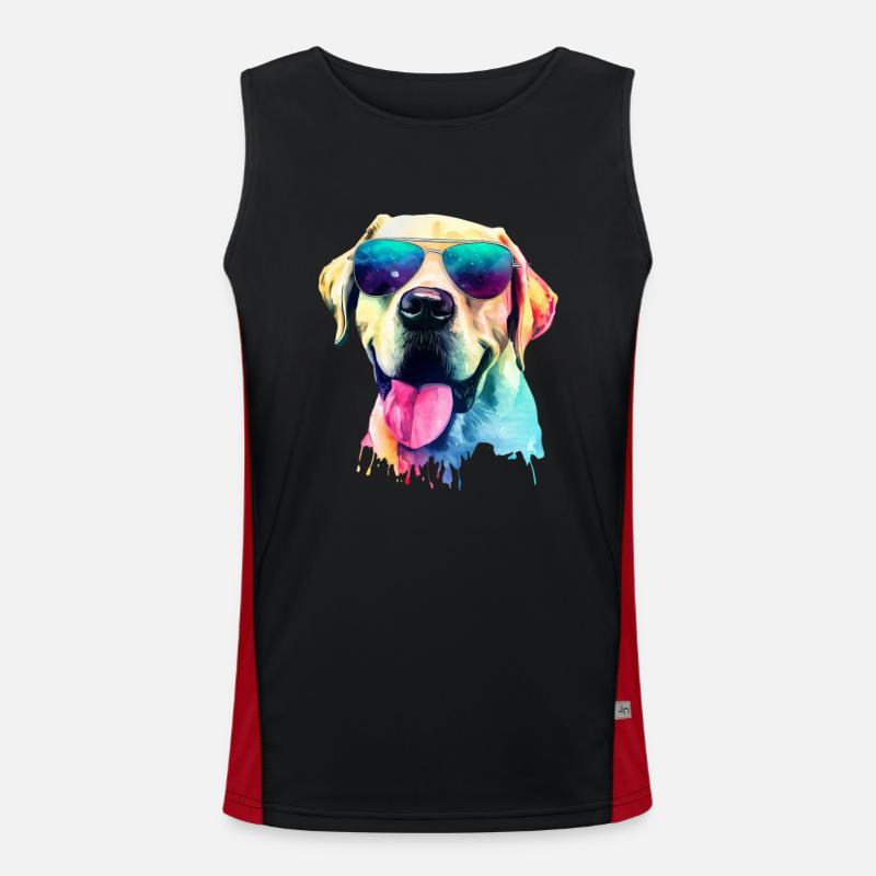 Labrador Retriever Funktionelles Kontrast-Tank Top für Männer 
