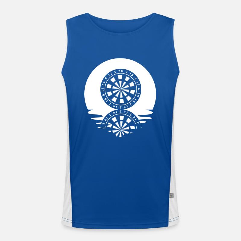 Circle with reflection - Dartboard - Men's Functional Contrast Tank Top 