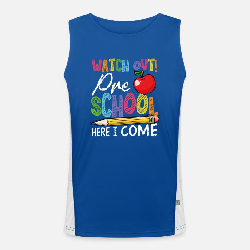 Preschoo Herel Ich Komme; Funktionelles Kontrast-Tank Top für Männer 