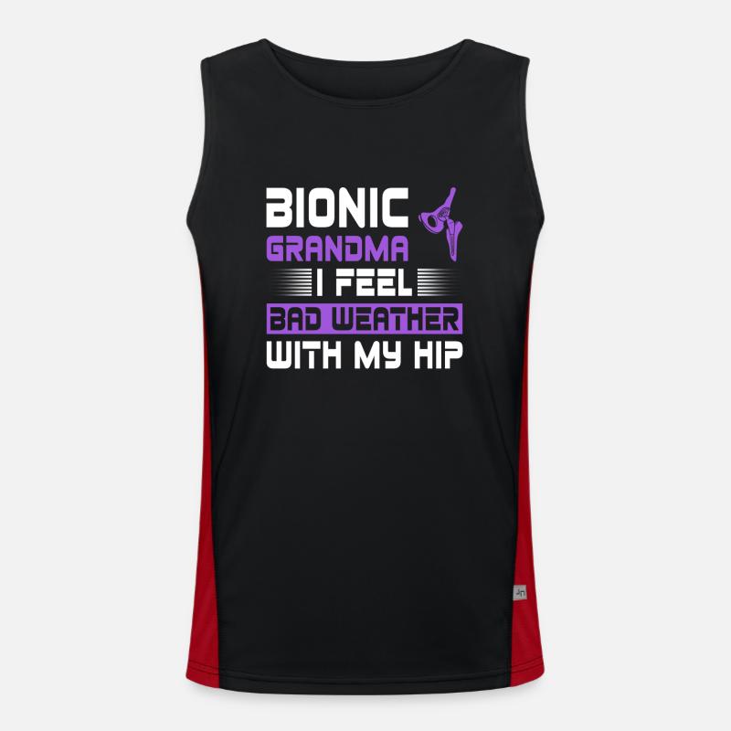 Bionic Hip Oma Design Für Eine Bionic Aftermarket Débardeur respirant contrasté Homme 