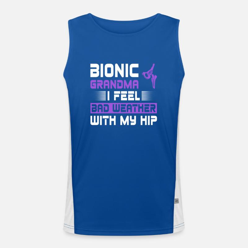 Bionic Hip Oma Design Für Eine Bionic Aftermarket Funktionelles Kontrast-Tank Top für Männer 