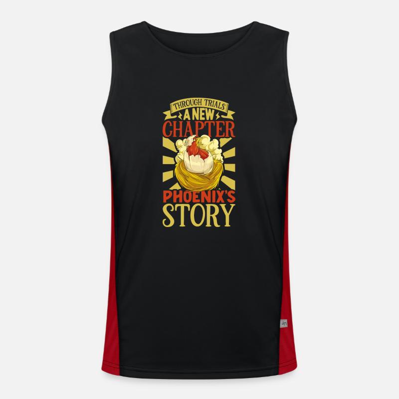Phoenix Bird Mythical Creatures Men's Functional Contrast Tank Top 