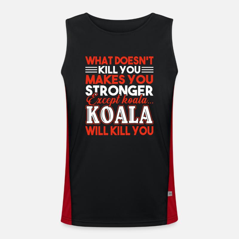 Koala Koala Will Kill You - Men's Functional Contrast Tank Top - black/red