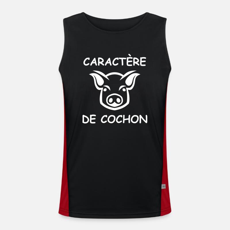 caractère de cochon Débardeur respirant contrasté Homme 