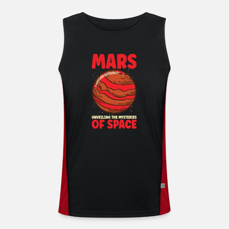 Mars Explore Astronaut Astronomy Solar System Funktionelles Kontrast-Tank Top für Männer 