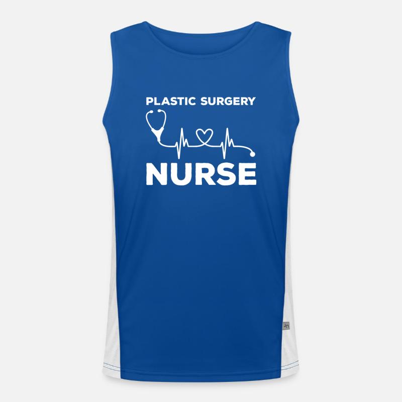Plastische Chirurgie Krankenschwester Geschenkidee Funktionelles Kontrast-Tank Top für Männer 