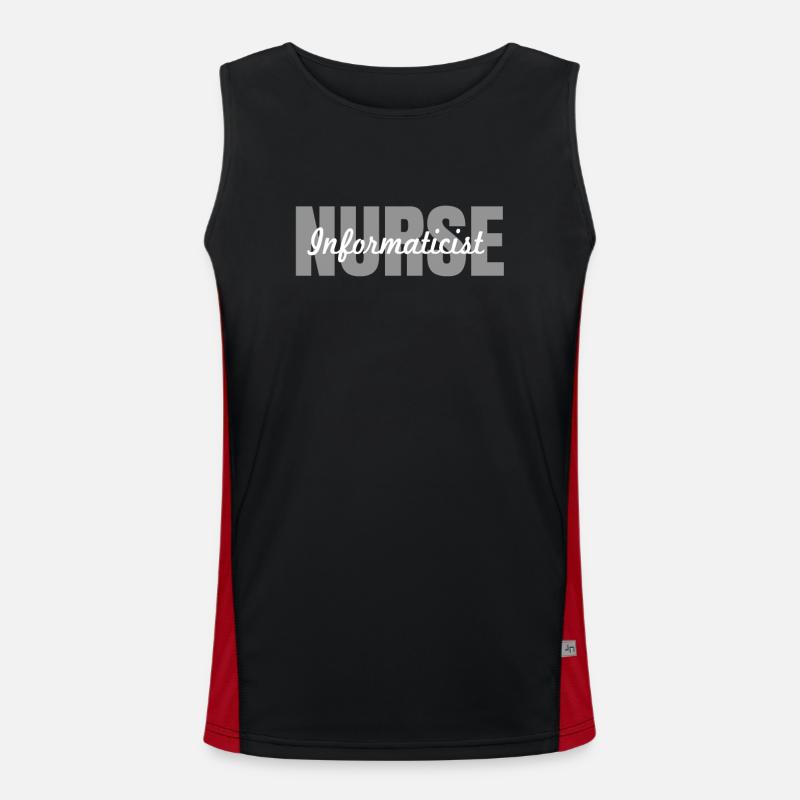Pflegeinformatiker Funktionelles Kontrast-Tank Top für Männer 