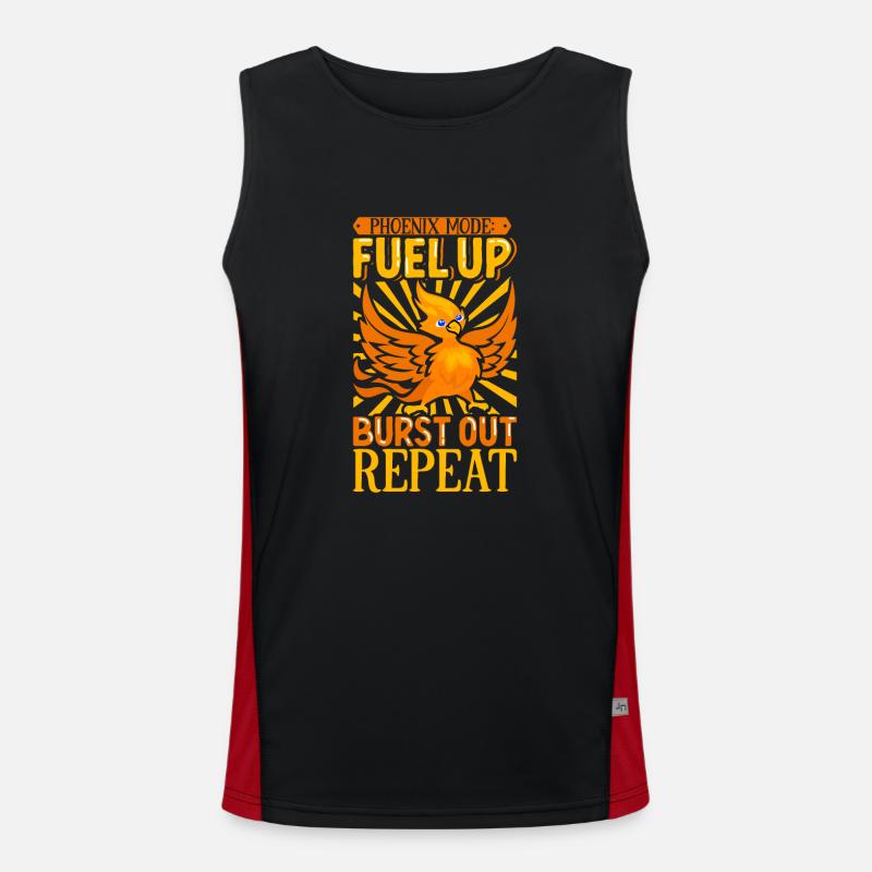 Phoenix Bird Mythical Creatures Men's Functional Contrast Tank Top 
