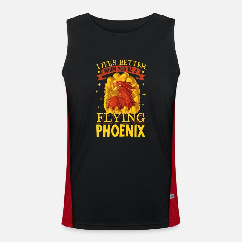 Phoenix Bird Mythical Creatures Men's Functional Contrast Tank Top 