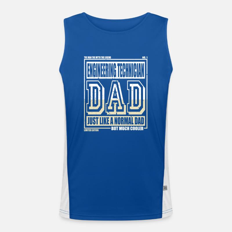 Engineering Technician Dad Gift Men's Functional Contrast Tank Top 