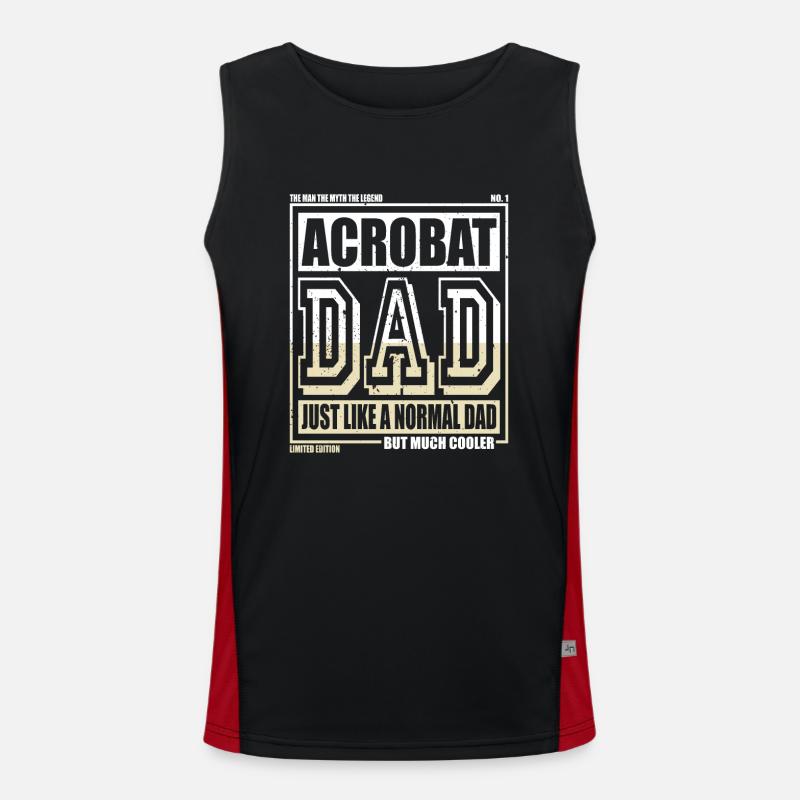 Akrobat Papa Geschenk Funktionelles Kontrast-Tank Top für Männer 