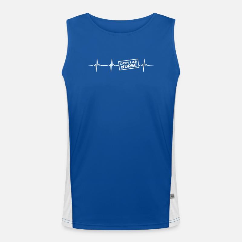 Cardiac catheterization laboratory nurse Men's Functional Contrast Tank Top 