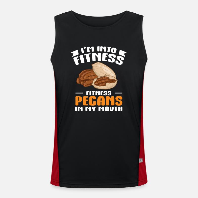 Pecan Nuts Gift - Men's Functional Contrast Tank Top  - black/red
