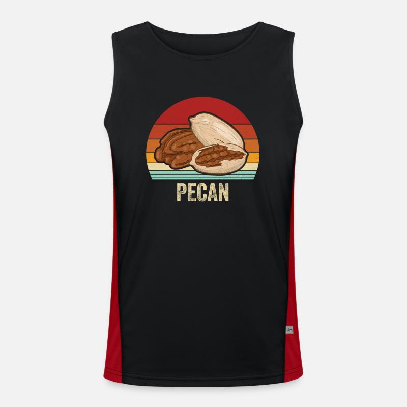 Pecan Nuts Gift - Men's Functional Contrast Tank Top  - black/red