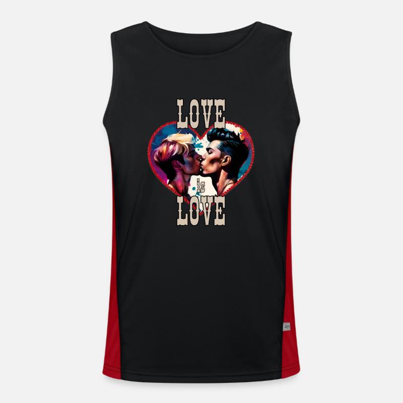 Liebe ist Liebe Funktionelles Kontrast-Tank Top für Männer 