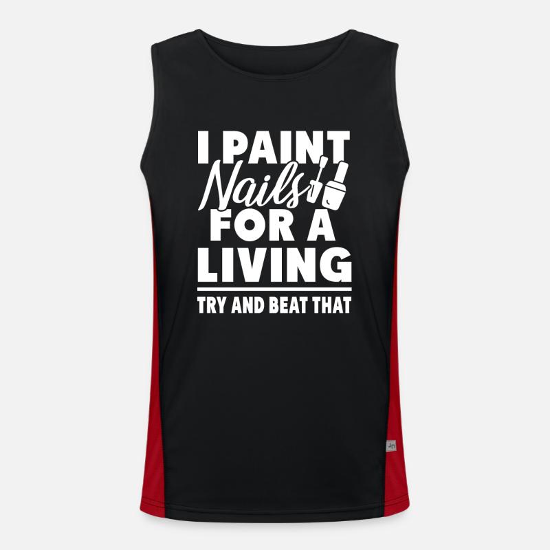 Nail Technician Nail Technician I Paint Nails Men's Functional Contrast Tank Top 