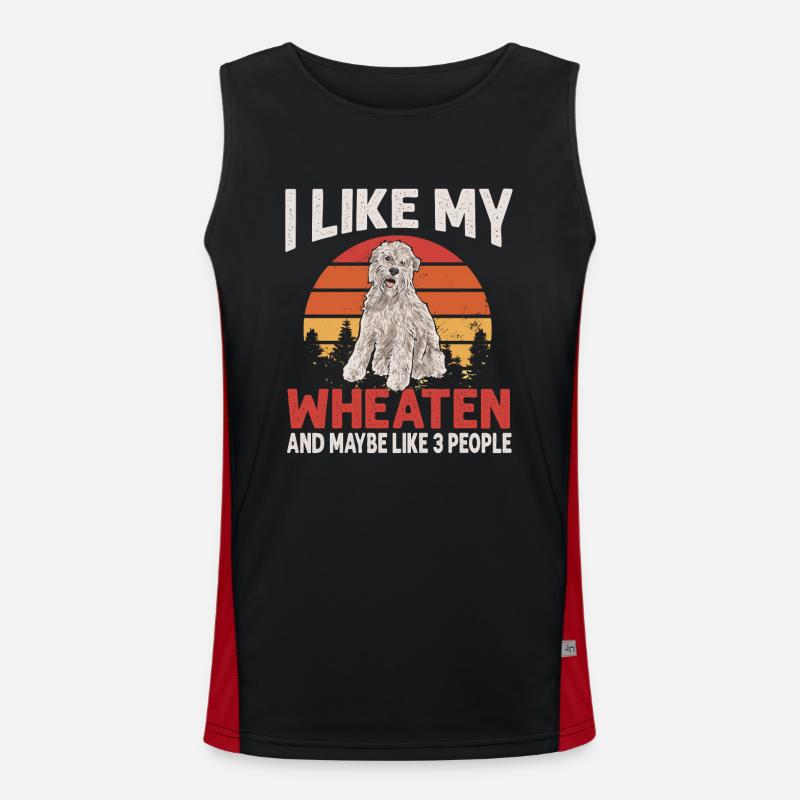 Irish Soft Coated Wheaten Terrier Funktionelles Kontrast-Tank Top für Männer 