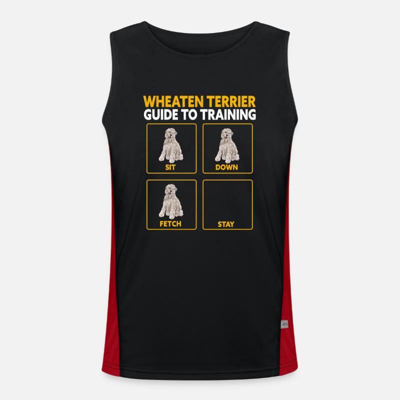 Irish Soft Coated Wheaten Terrier Funktionelles Kontrast-Tank Top für Männer 