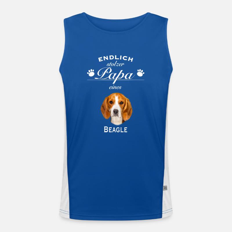 Endlich stolzer Papa - Beagle Funktionelles Kontrast-Tank Top für Männer 