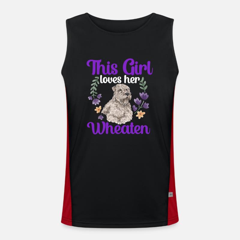 Irish Soft Coated Wheaten Terrier Funktionelles Kontrast-Tank Top für Männer 