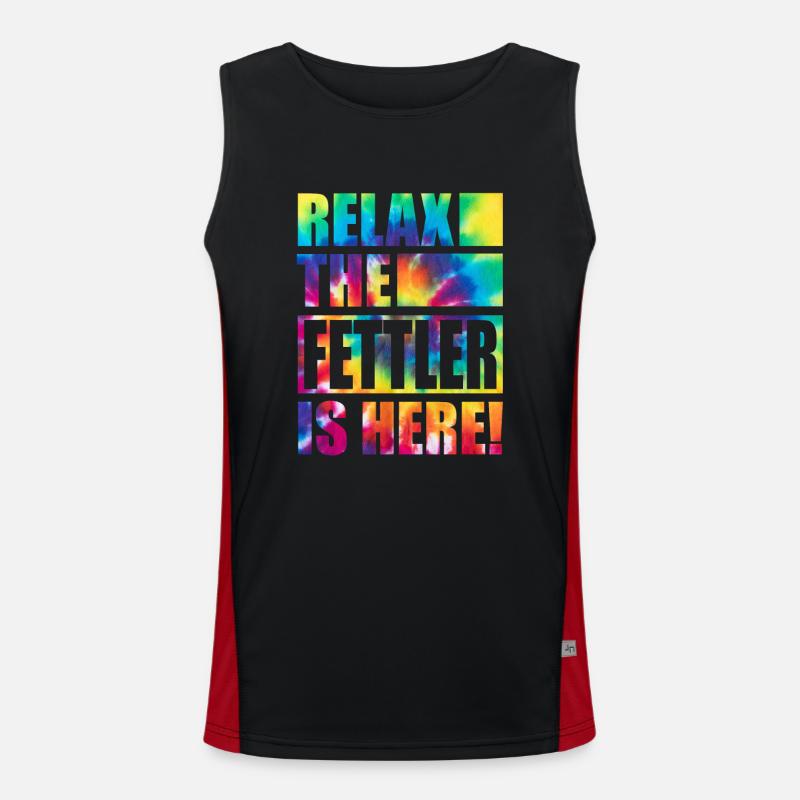 Fat funny saying Men's Functional Contrast Tank Top 