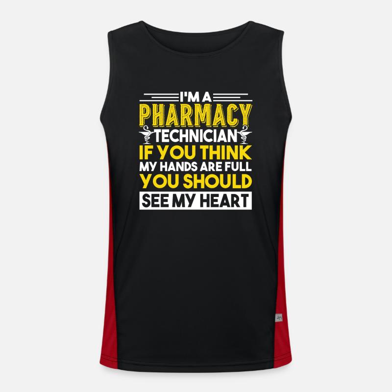 Pharmacy Technician Pharmacy Technician Full Heart Men's Functional Contrast Tank Top 
