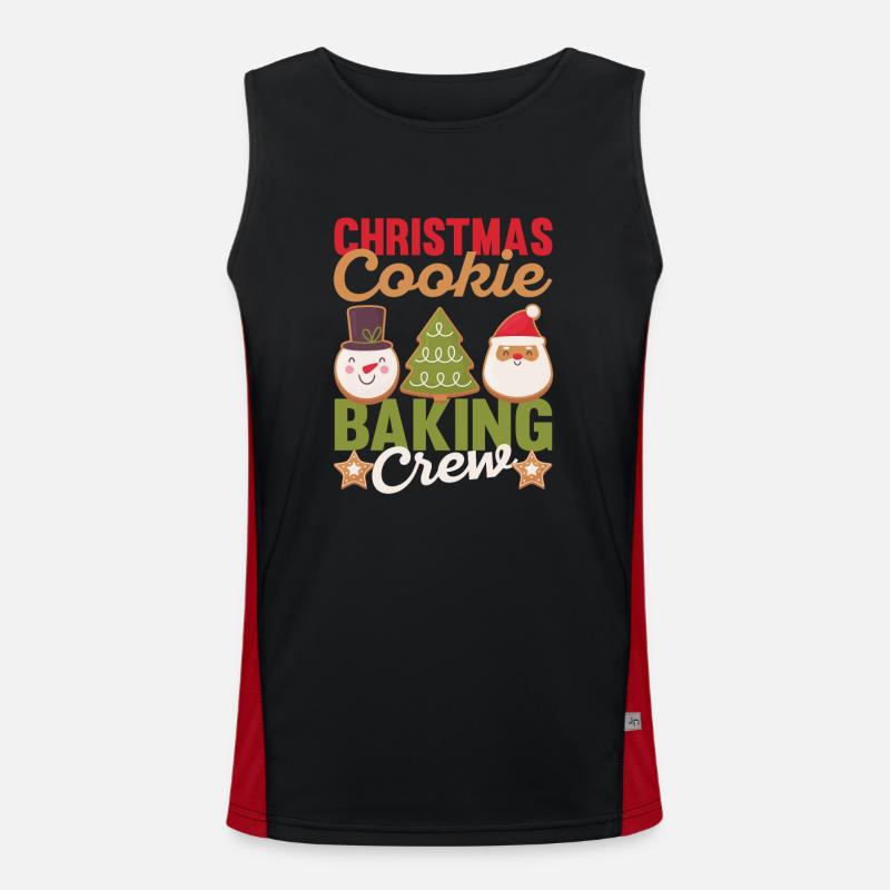 Équipe de cuisson de biscuits de Noël Assortiment amusant Débardeur respirant contrasté Homme 