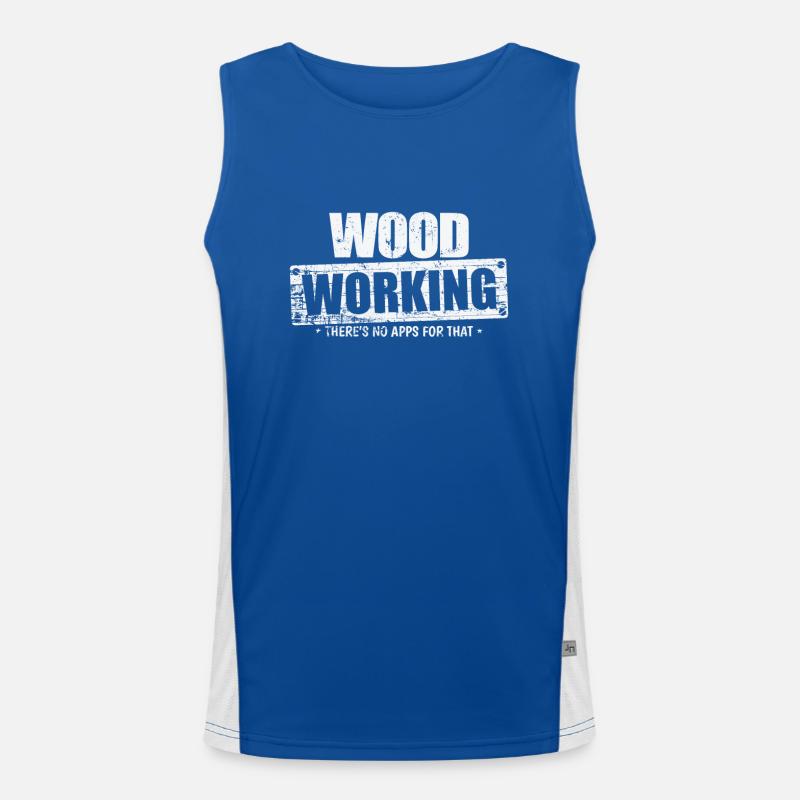 Wood Working Forstarbeiter Funktionelles Kontrast-Tank Top für Männer 
