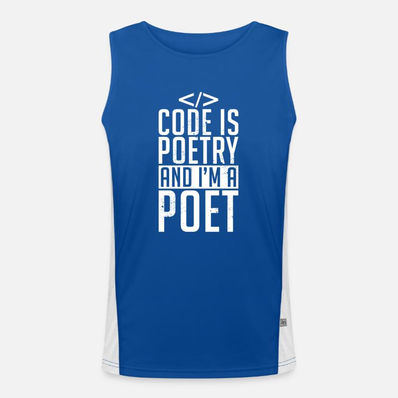 Programmer Developer Coder Code Men's Functional Contrast Tank Top 