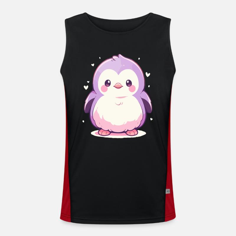 Pingouin Chibi mignon - Conception de dessin animé mignon Débardeur respirant contrasté Homme 