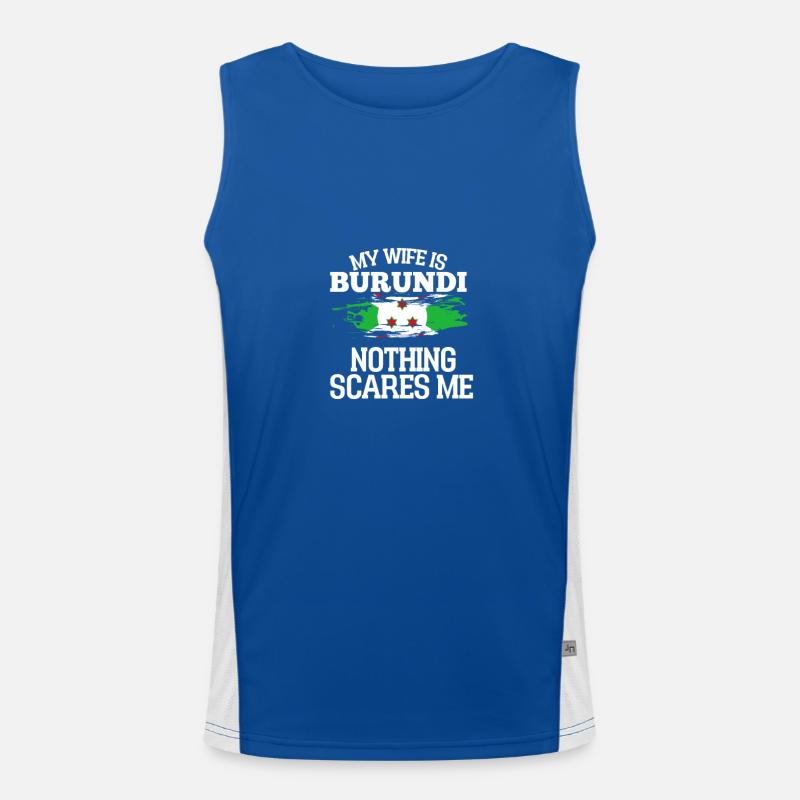 Burundi Ehefrau Funktionelles Kontrast-Tank Top für Männer 