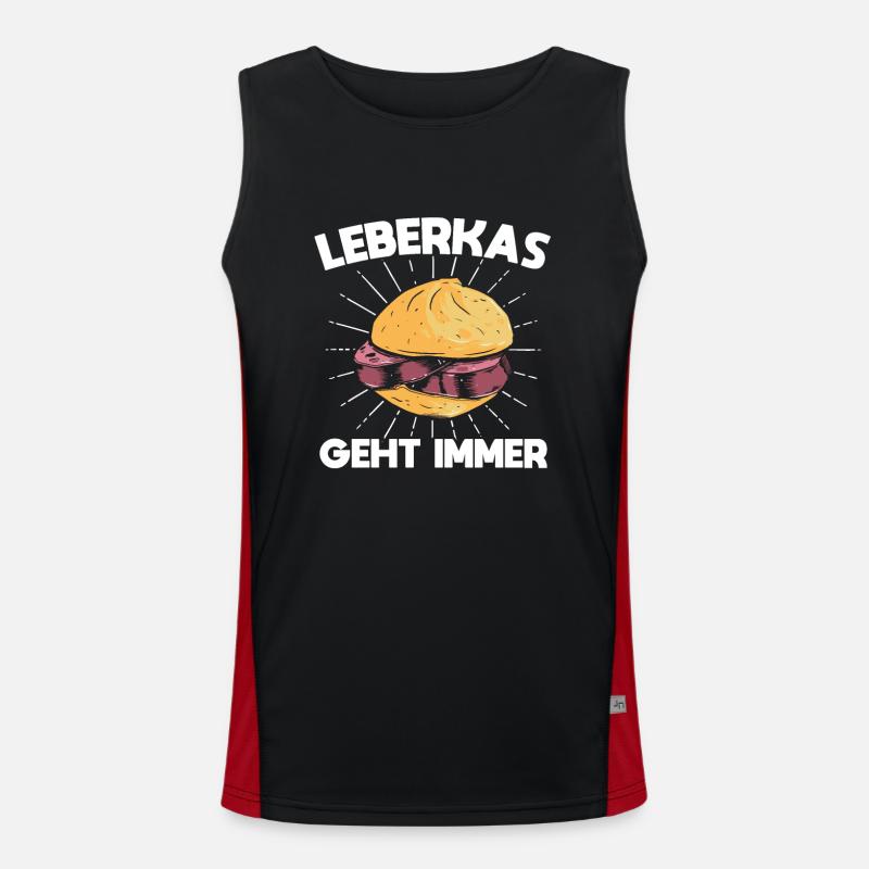 10 Leberkas Geht Immer Funktionelles Kontrast-Tank Top für Männer 