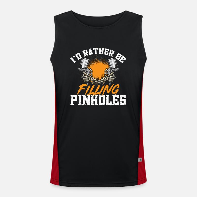 Body Painter Car Painter Painter - Men's Functional Contrast Tank Top  - black/red