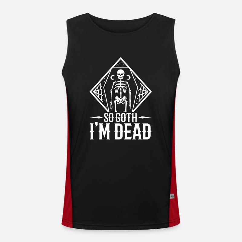 So Goth I'm Dead Funktionelles Kontrast-Tank Top für Männer 