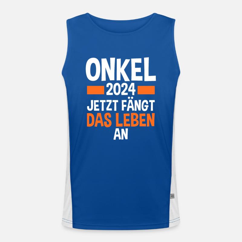 Werdender Onkel 2028 Funktionelles Kontrast-Tank Top für Männer 