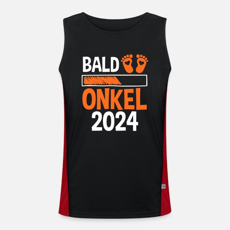 Werdender Onkel 2029 Funktionelles Kontrast-Tank Top für Männer 