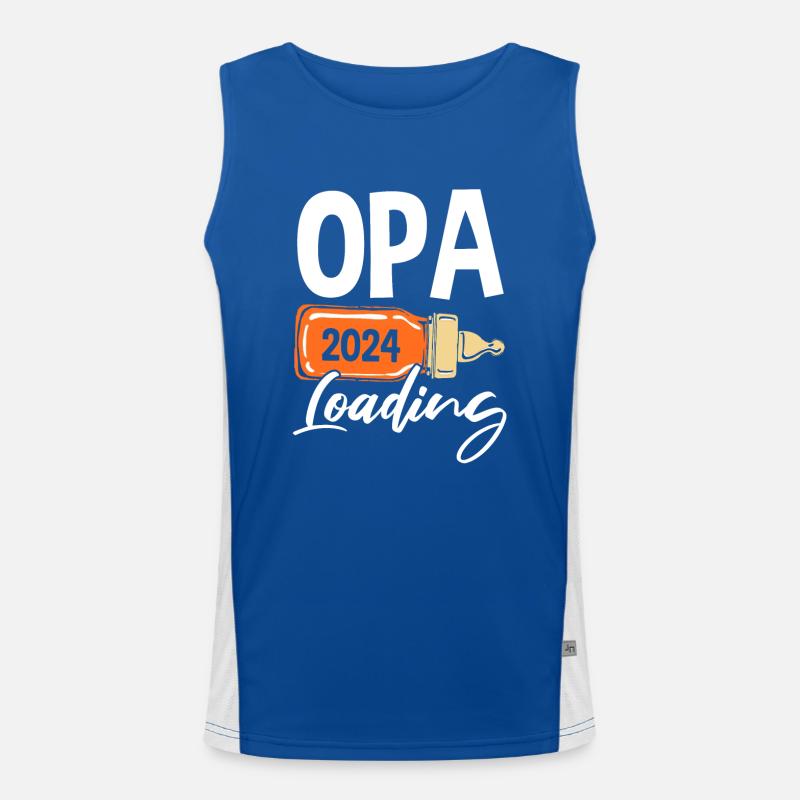Werdender Opa 2024 Funktionelles Kontrast-Tank Top für Männer 