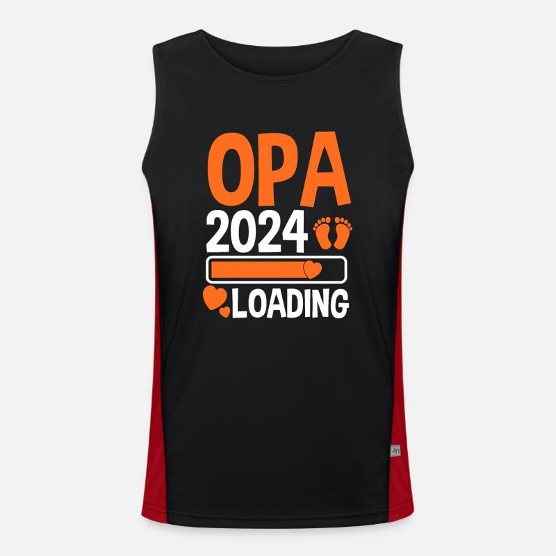 Werdender Opa 2025 Funktionelles Kontrast-Tank Top für Männer 