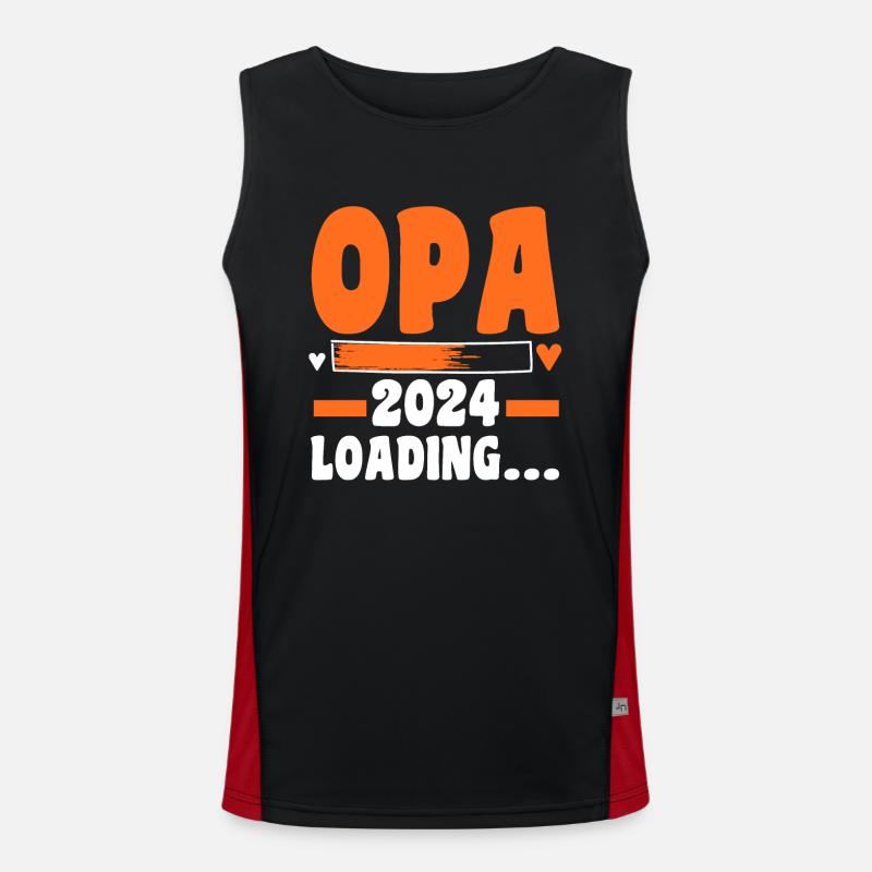 Werdender Opa 2027 Funktionelles Kontrast-Tank Top für Männer 