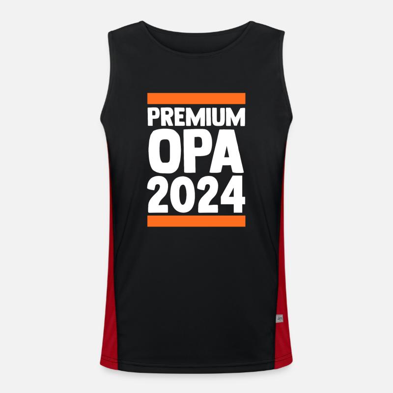 Werdender Opa 2036 Funktionelles Kontrast-Tank Top für Männer 