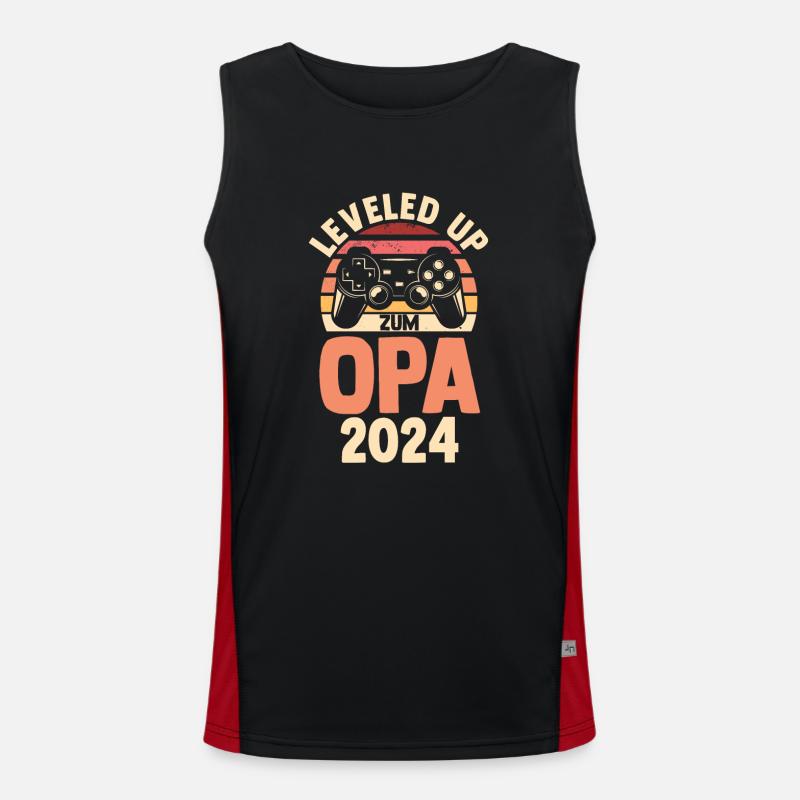 Werdender Opa 2035 Funktionelles Kontrast-Tank Top für Männer 
