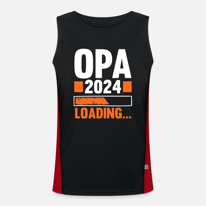 Werdender Opa 2038 Funktionelles Kontrast-Tank Top für Männer 