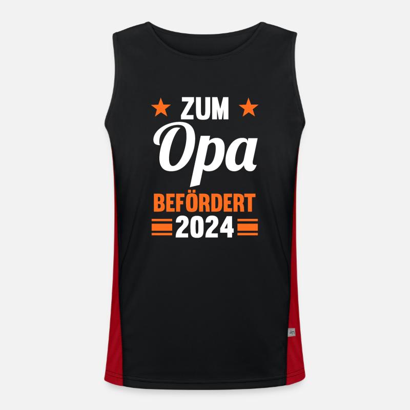 Werdender Opa 2042 Funktionelles Kontrast-Tank Top für Männer 