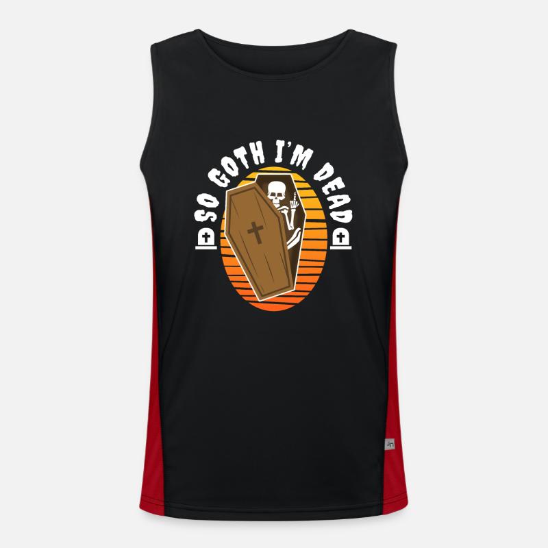So Goth I'm Dead Funktionelles Kontrast-Tank Top für Männer 