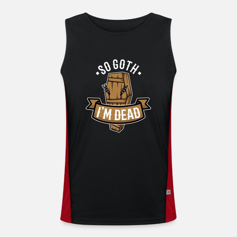 So Goth I'm Dead Funktionelles Kontrast-Tank Top für Männer 