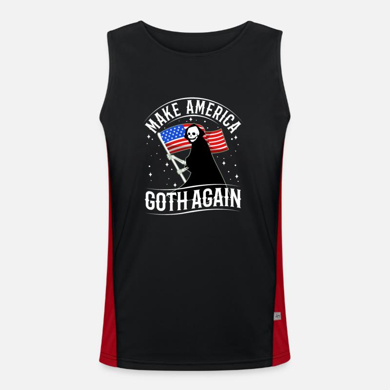 Make america goth again Funktionelles Kontrast-Tank Top für Männer 