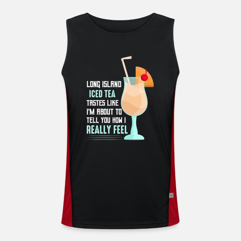 Le thé glacé de Long Island a un goût d’alcool de rhum Débardeur respirant contrasté Homme 